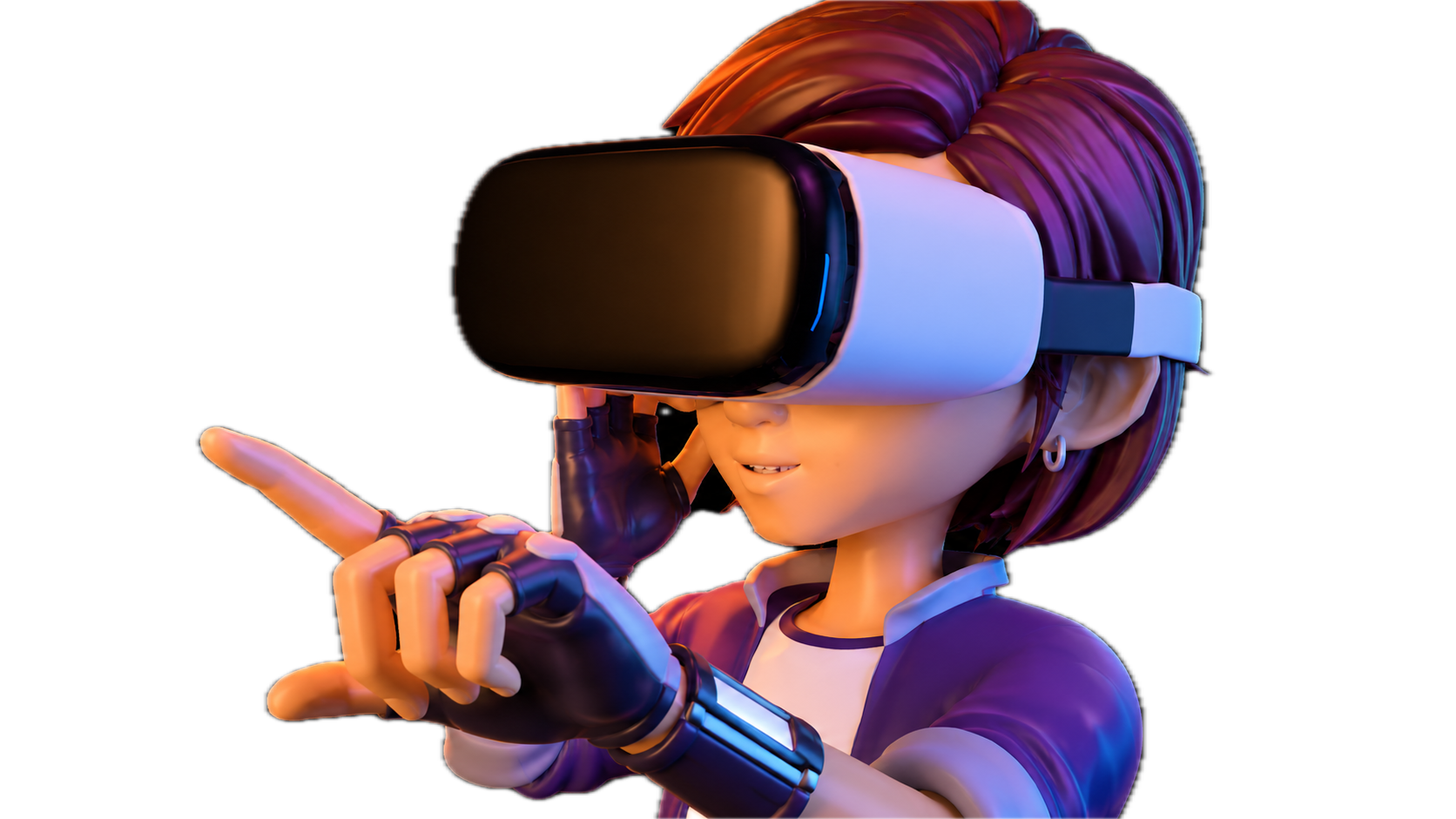 GMind learning companion character using VR